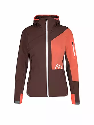 ORTOVOX | Chaqueta softshell Berrino con capucha para mujer | dunkelrot